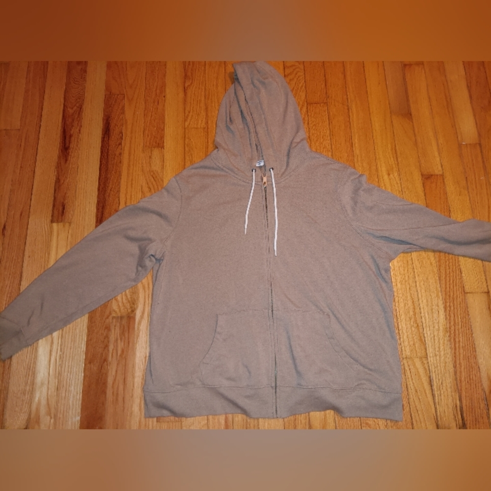 Old Navy XXL zip up beige hoodie